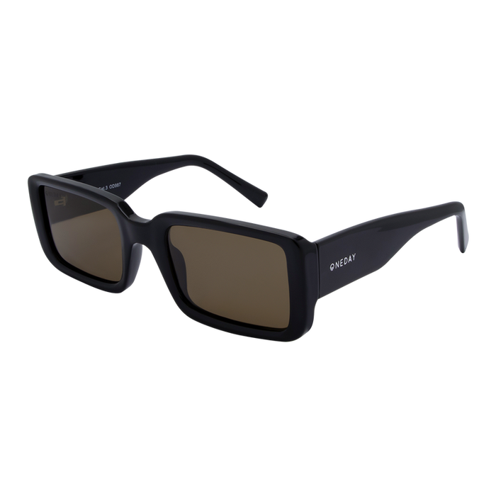 Oneday Sunglasses - Luna (Black/Brown)