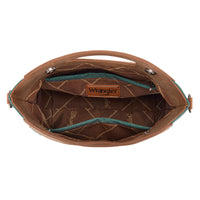 Wrangler Top Handle Aztec Embroidered Crossbody - Turquoise (WG220-9360TQ)