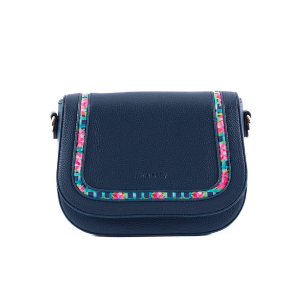 Liv & Milly - Miki Crossbody (Navy/Garden Trellis)