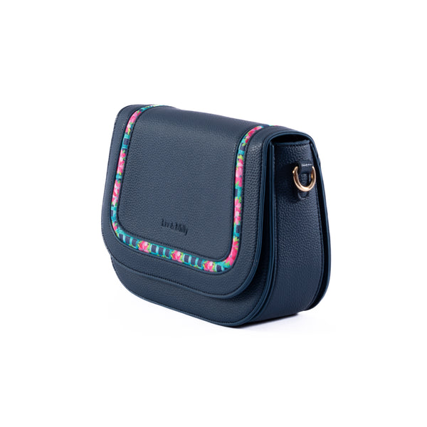 Liv & Milly - Miki Crossbody (Navy/Garden Trellis)