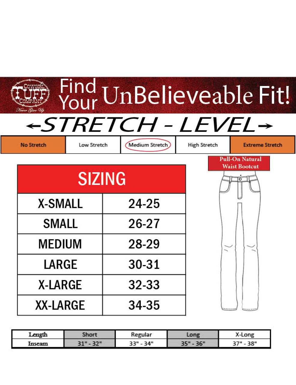 Cowgirl Tuff Jeans - Pull-On Flannel