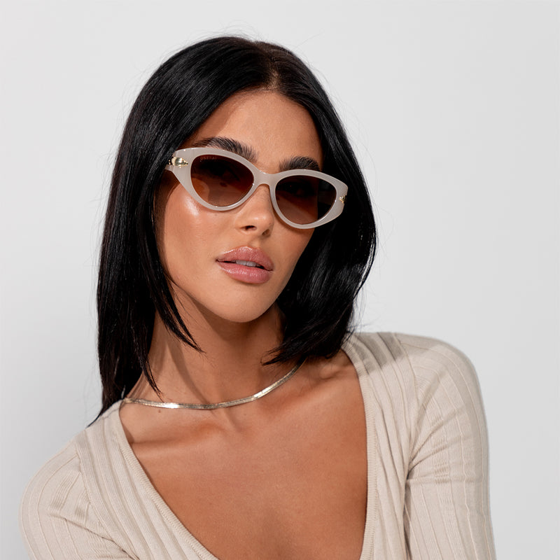 Oneday Sunglasses - Sofia (Cream/Brown)