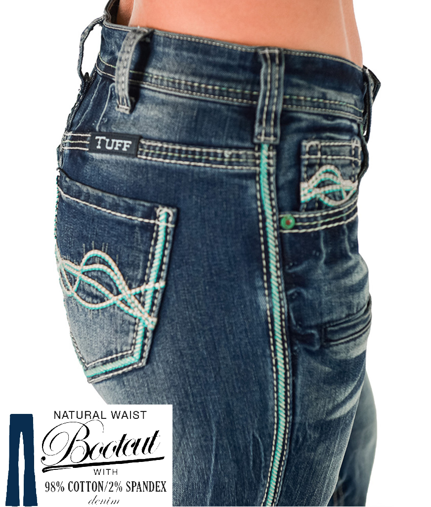Cowgirl Tuff Jeans - Twisted Turquoise