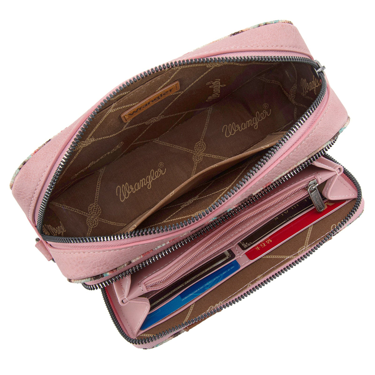 Wrangler Southwestern Crossbody - Dark Pink (WG130-3003DPK)