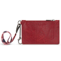 Wrangler Aztec Key Chain Wristlet Card Wallet - Burgundy (WG137-W0092BDY)