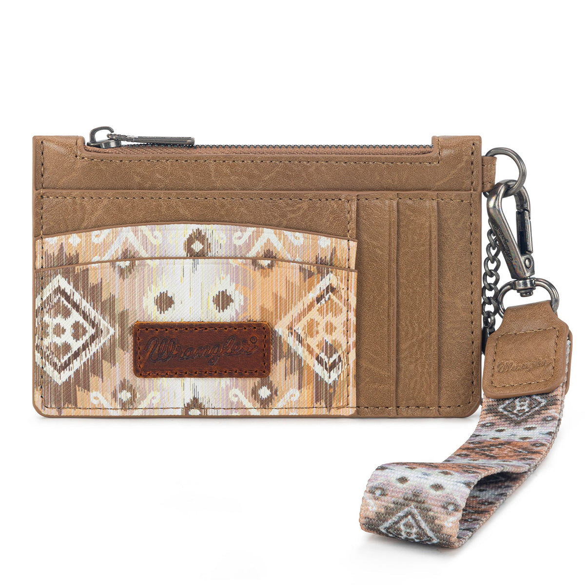 Wrangler Aztec Key Chain Wristlet Card Wallet - Khaki (WG137-W0092KH)