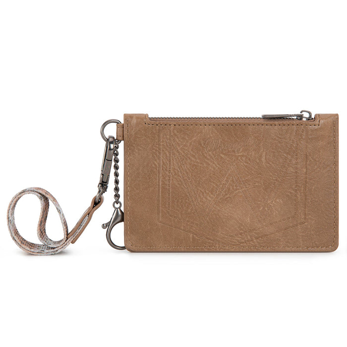 Wrangler Aztec Key Chain Wristlet Card Wallet - Khaki (WG137-W0092KH)