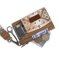 Wrangler Aztec Key Chain Wristlet Card Wallet - Khaki (WG137-W0092KH)