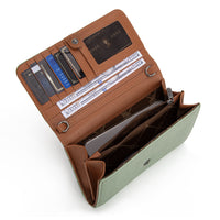 Wrangler Waxed Canvas Crossbody/Wallet - Light Green (WG171-1833LGN)