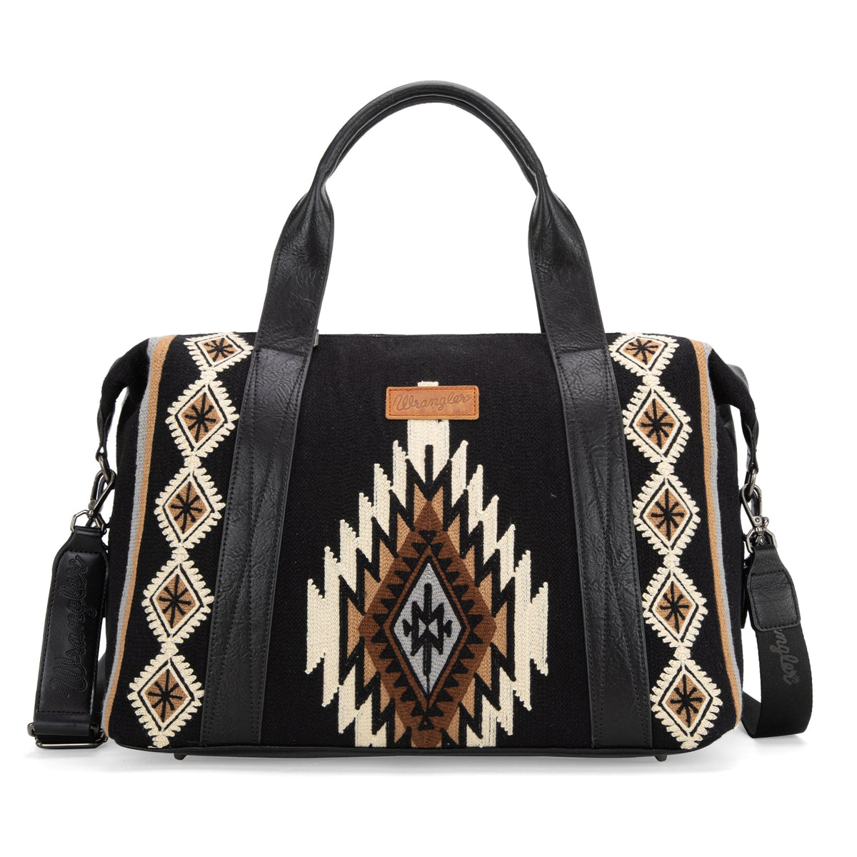 Wrangler Southwestern Print Duffle Bag - Black (WG174-5110BK)