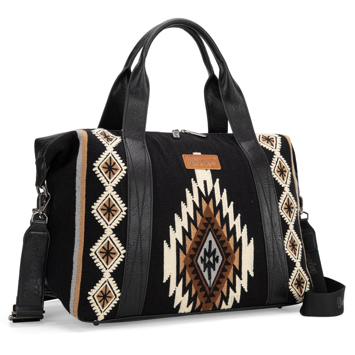 Wrangler Southwestern Print Duffle Bag - Black (WG174-5110BK)