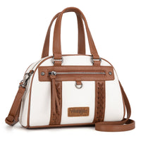 Wrangler Whipstitch Satchel Handbag - Beige (WG185-5112BG)