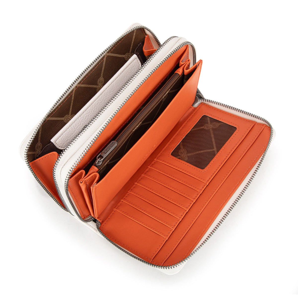 Wrangler Dual Zipper Compartment Wallet - Beige (WG185-W050BG)
