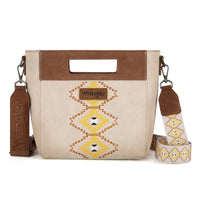 Wrangler Top Handle Aztec Embroidered Crossbody - Beige (WG220-9360BG)