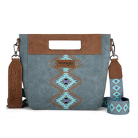 Wrangler Top Handle Aztec Embroidered Crossbody - Jean (WG220-9360JN)