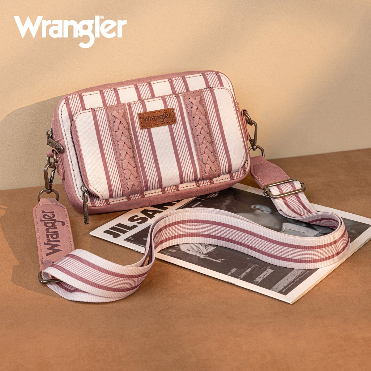 Wrangler Aztec Crossbody - Pink Stripe