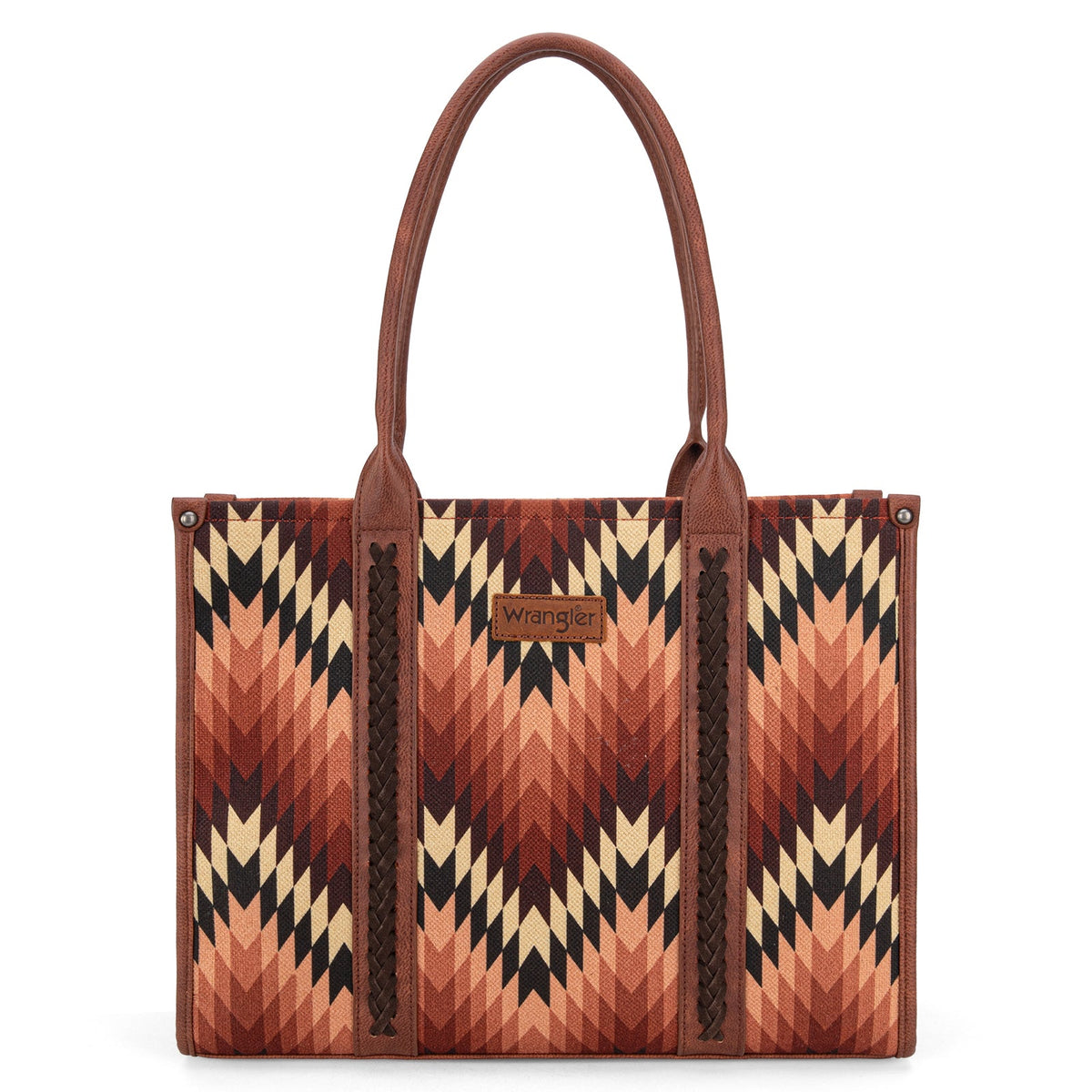 Wrangler Southwest Print Wide Tote - Brown (WG2211-8119BR)