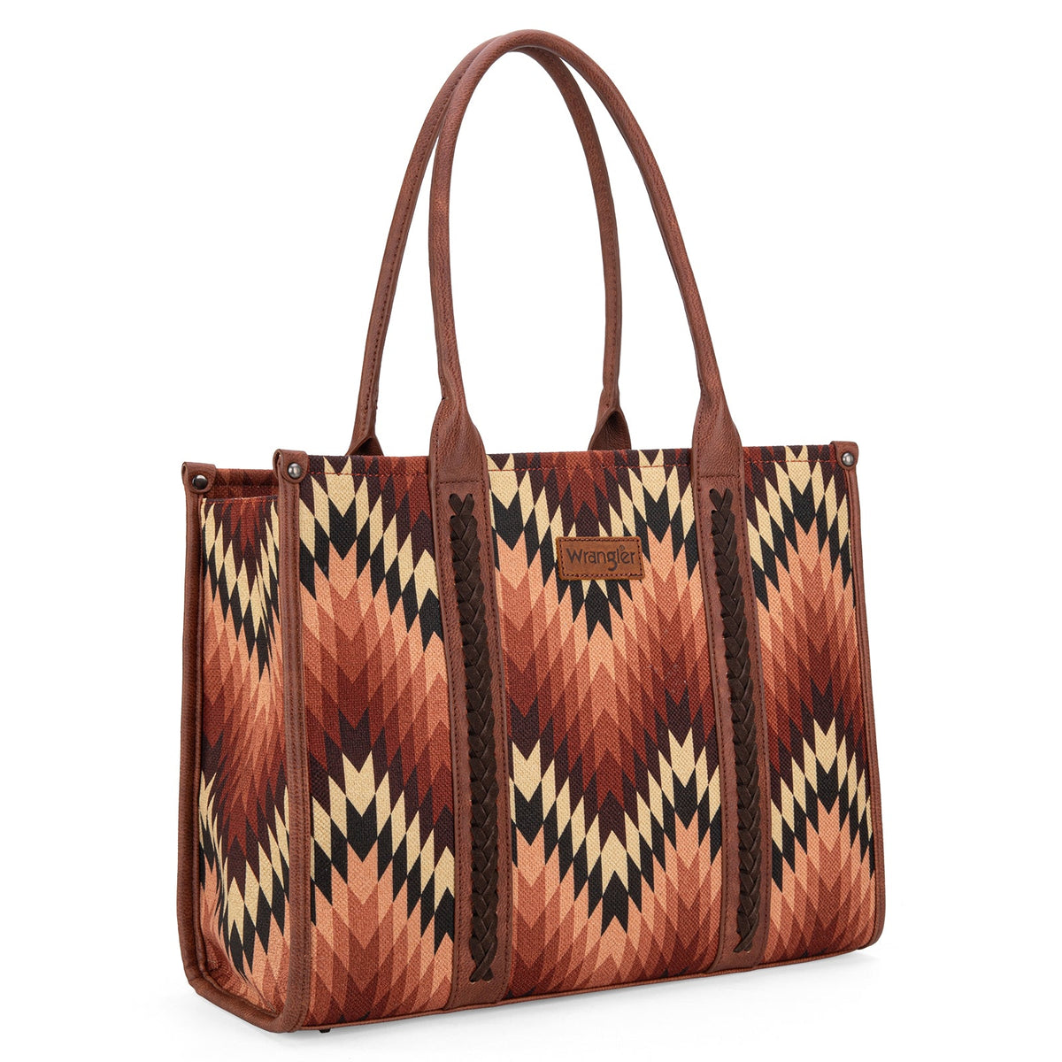 Wrangler Southwest Print Wide Tote - Brown (WG2211-8119BR)