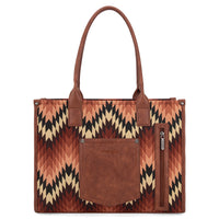 Wrangler Southwest Print Wide Tote - Brown (WG2211-8119BR)
