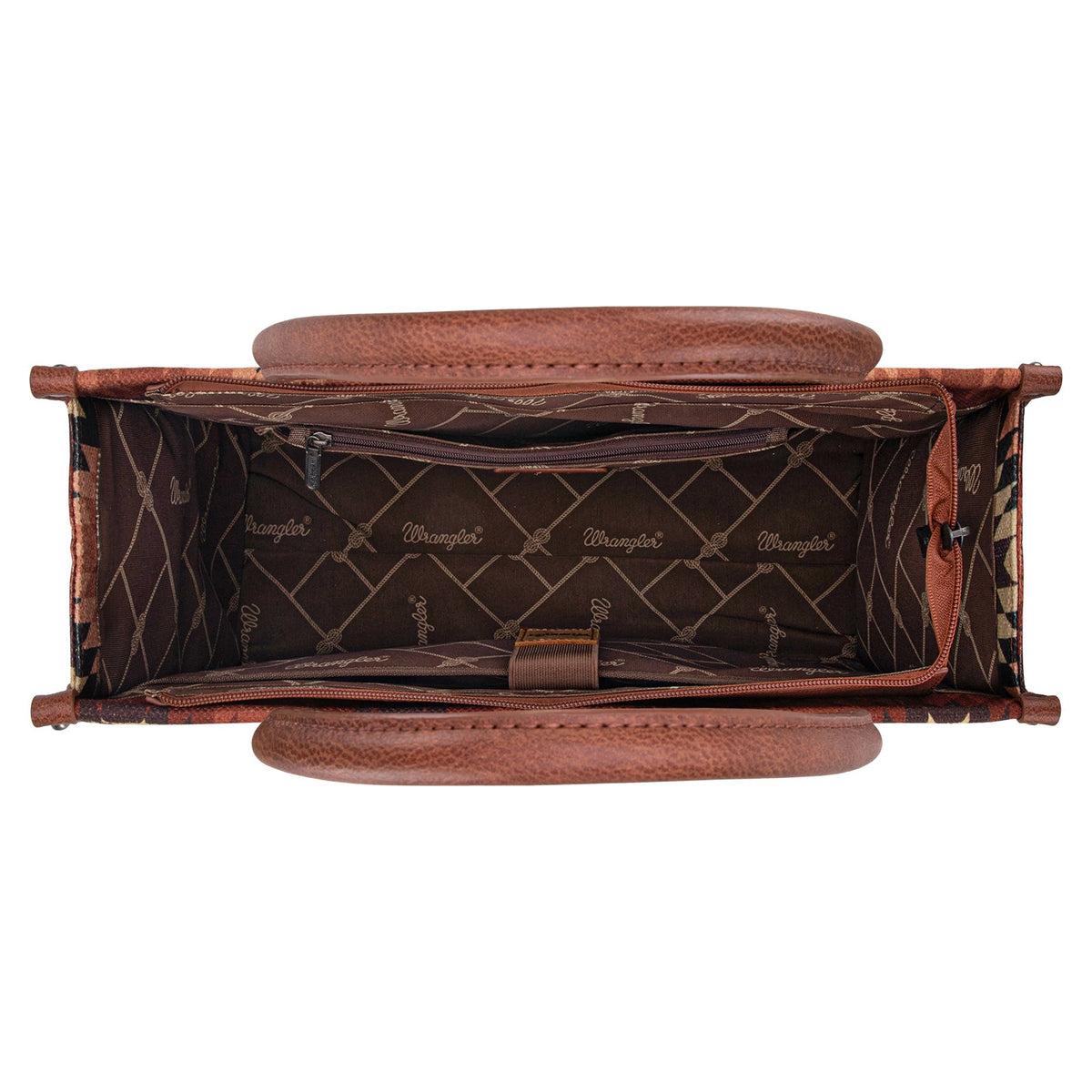 Wrangler Southwest Print Wide Tote - Brown (WG2211-8119BR)
