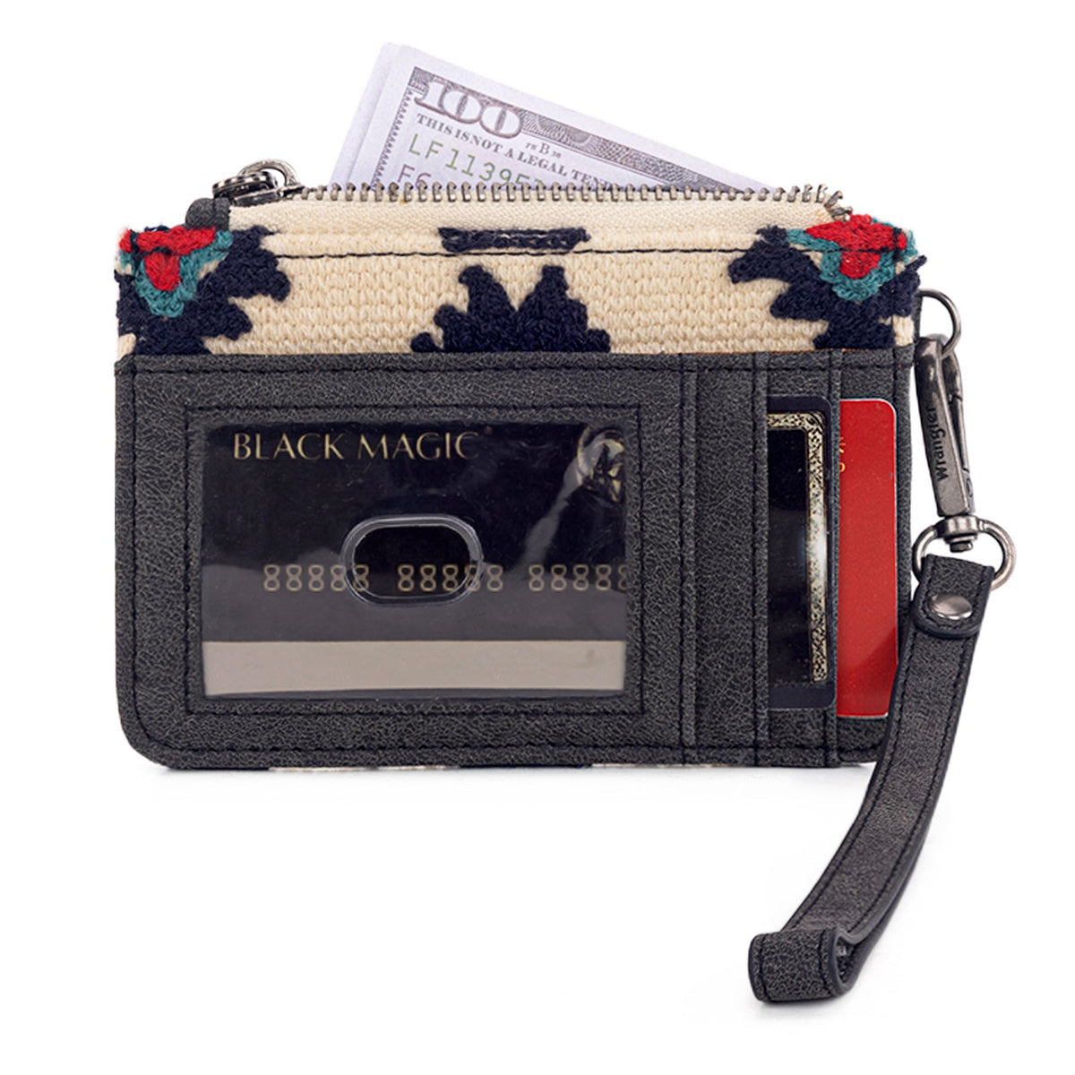 Wrangler Aztec Print Card Wallet - Black (WG226-W0069BK)