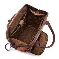 Wrangler Vintage Retro Cowboy Cool Print Backpack - Dark Brown (WG60-9110DBR)