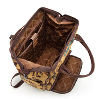 Wrangler Vintage Retro Cowboy Cool Print Backpack -Yellow (WG60-9110DK-YL)