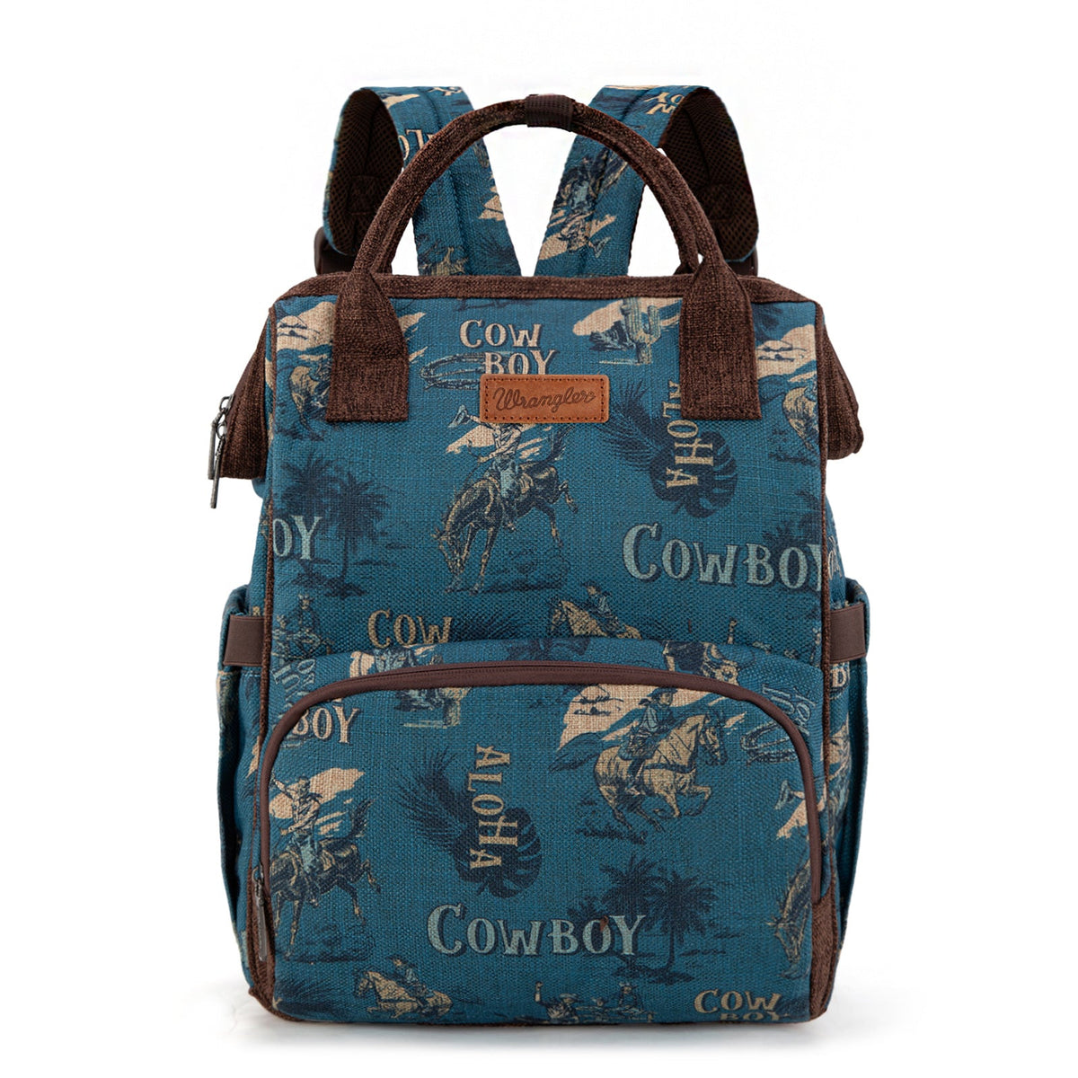 Wrangler Vintage Retro Cowboy Cool Print Backpack -Jean (WG60-9110JN)