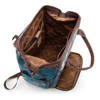 Wrangler Vintage Retro Cowboy Cool Print Backpack -Jean (WG60-9110JN)