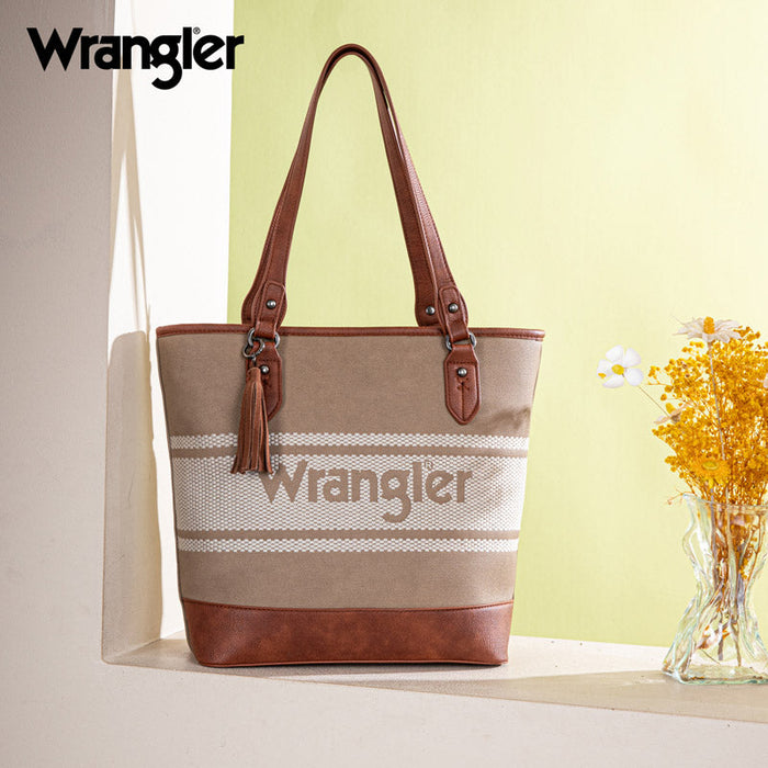 Wrangler Waxed Canvas Tote - Khaki (WG171G-2002KH)