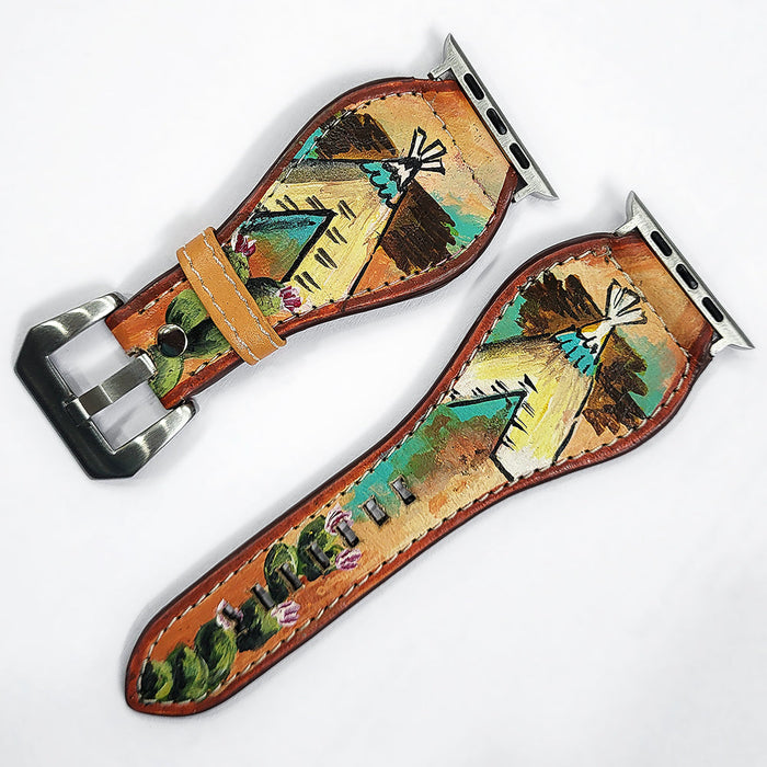 Leather Apple Watch Band -  Desert Teepee