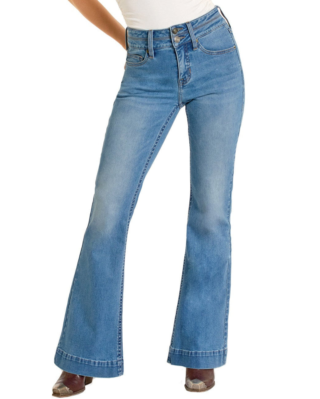 Rock & Roll Cowgirl Jeans - BW5HD06400 - High Rise Trouser