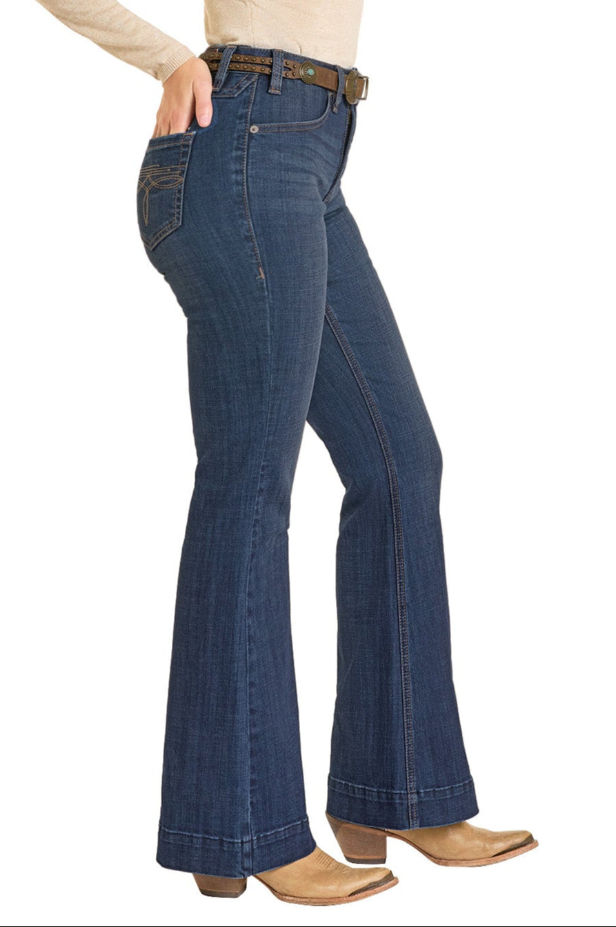 Rock & Roll Cowgirl Jeans - BW5HD07210 - Boot Stitch High Rise Trouser
