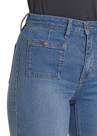 Rock & Roll Cowgirl Jeans - BW6HD07213 - Patch Pocket Relaxed High Rise Flare