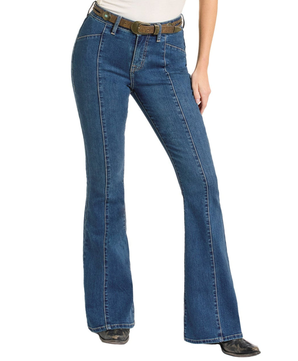 Rock & Roll Cowgirl Jeans - BW6PD06329 - High Rise Flare