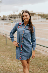 Rock & Roll Mini Shirt Dress (LWD2R06645)