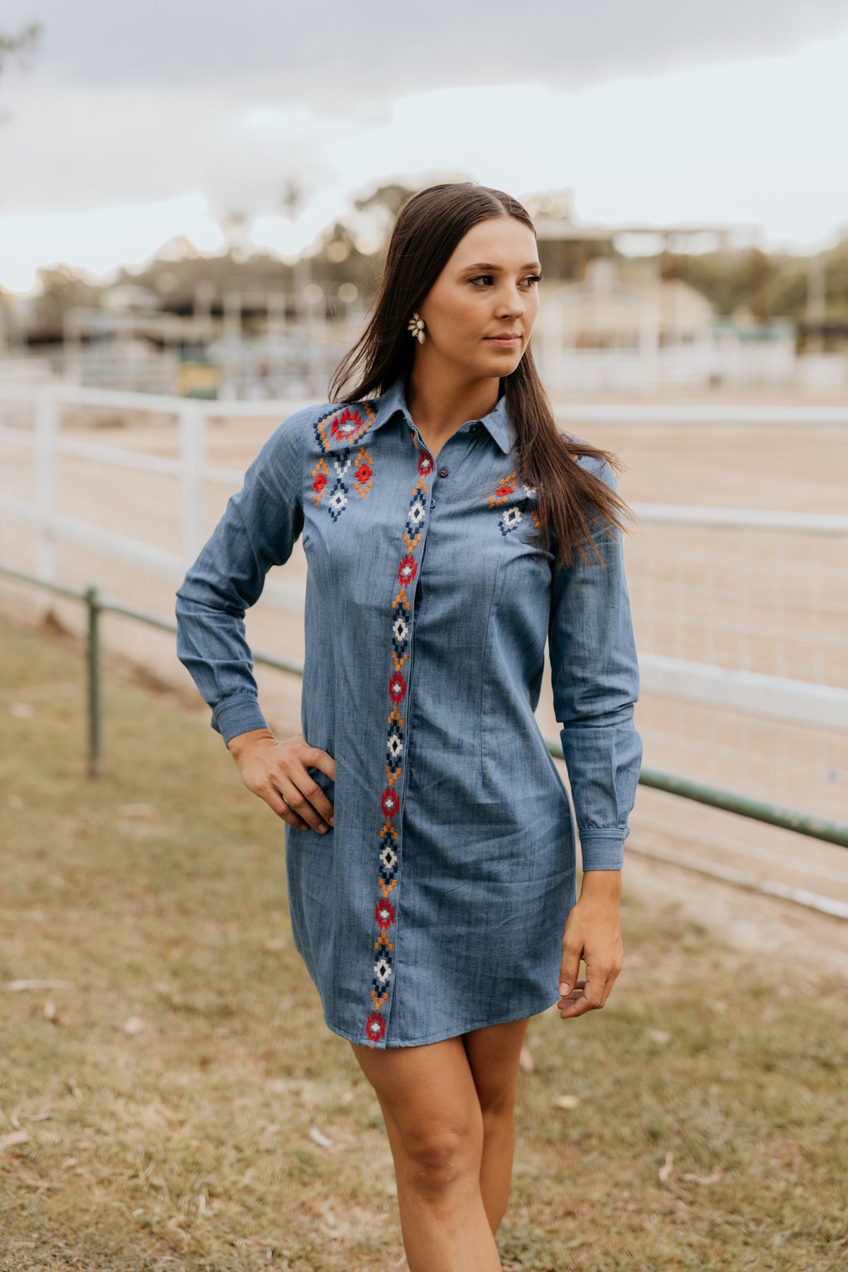 Rock & Roll Mini Shirt Dress (LWD2R06645)