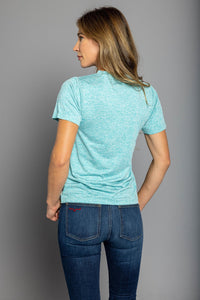 Kimes Ranch Outlier Tech Tee - Light Blue Heather