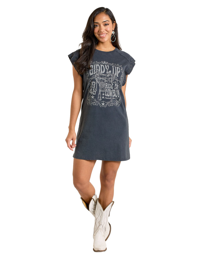 Rock & Roll Tee Shirt Dress (LWD1R06371)