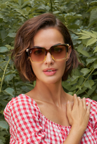 Powder Luxe Fallon Sunglasses - Mahogany/Nude