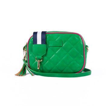 Liv & Milly - Sally Quilted Crossbody (Green / Pink)
