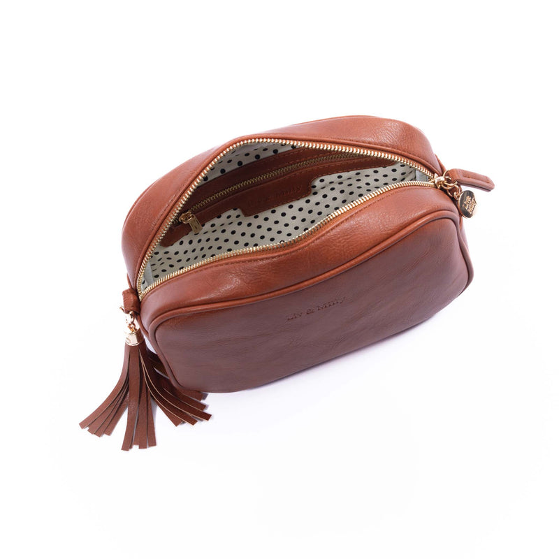 Liv & Milly - Sally Crossbody (Tan & Gold)