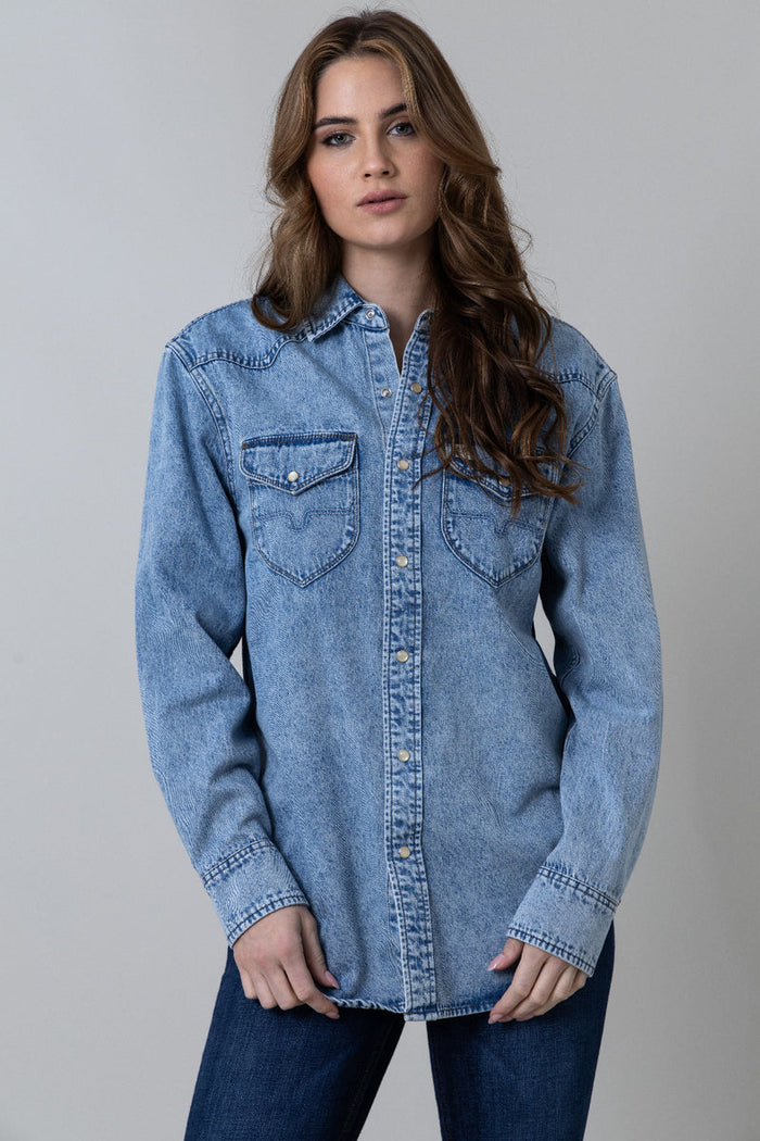 Kimes Ranch Long Sleeved Shirt - Sandoval (Light Wash)