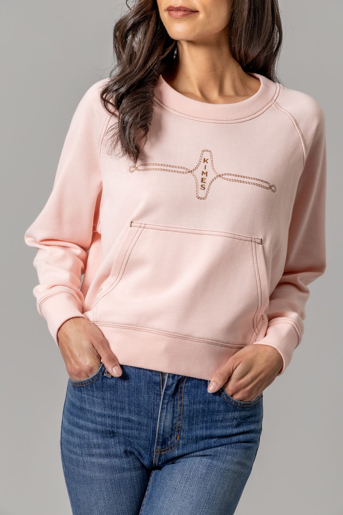 Kimes Ranch Pullover - Gracie Cropped Crewneck (Pink)