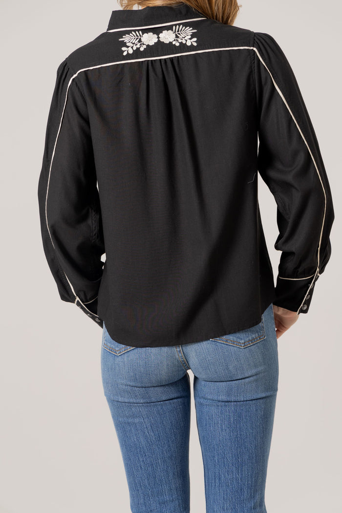 Kimes Ranch Long Sleeved Shirt - Emilia (Black)