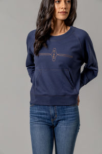 Kimes Ranch Pullover - Gracie Cropped Crewneck (Navy)