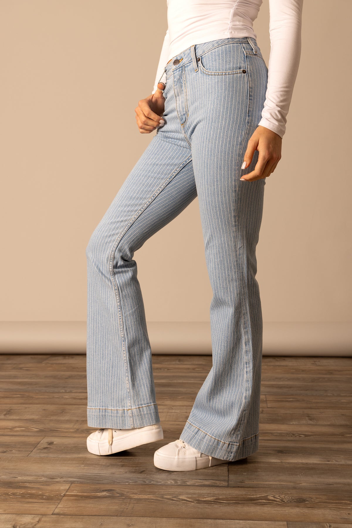Kimes Ranch Jeans - Crystal Light Wash Stripe