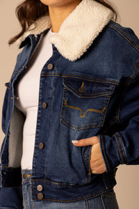 Kimes Ranch Leela Sherpa Jacket - Dark Indigo