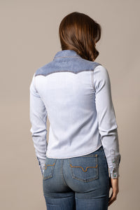 Kimes Ranch Long Sleeved Shirt - Rayna (Light Wash Indigo)