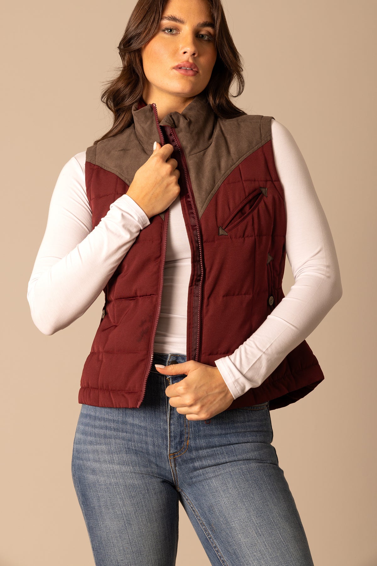 Kimes Ranch Vest - Lenora (Maroon)
